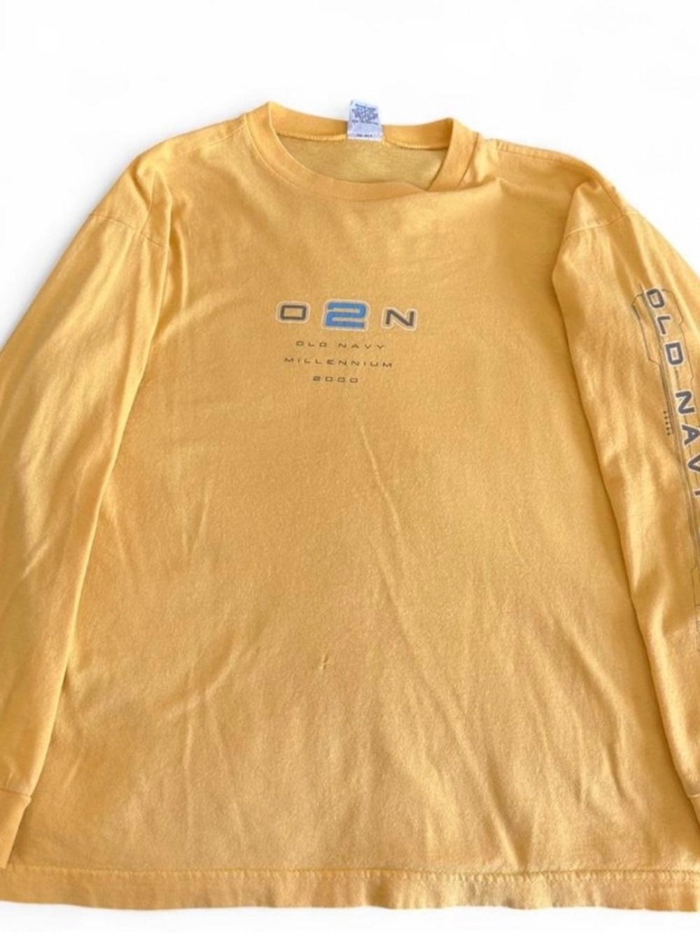 Old Navy Men’s Yellow Long Sleeve Graphic Tee